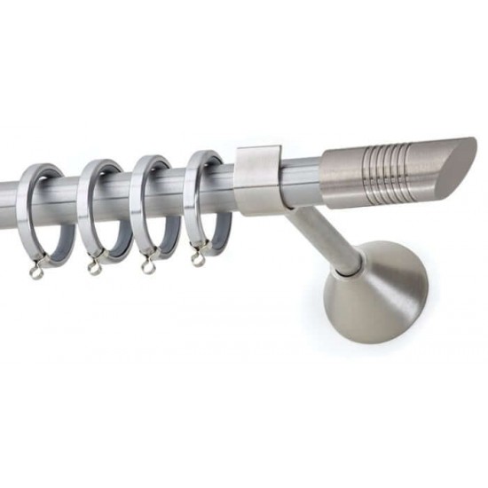 Κουρτινόξυλο Φ20 Blue Νίκελ ματ