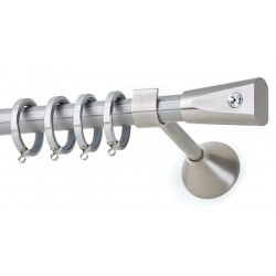 Κουρτινόξυλο Φ20 Dream Strass Νίκελ ματ