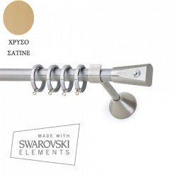 Κουρτινόξυλο Φ20 Dream Strass Χρυσό Σατινέ