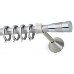 Κουρτινόξυλο Φ20 Flato Νίκελ ματ