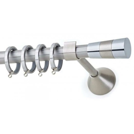 Κουρτινόξυλο Φ20 Flato Νίκελ ματ