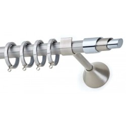 Κουρτινόξυλο Φ20 Fliper Νίκελ ματ