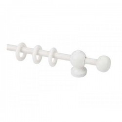 Ξύλινο Κουρτινόξυλο ΜΠΡΙΖ Φ11 Λευκό