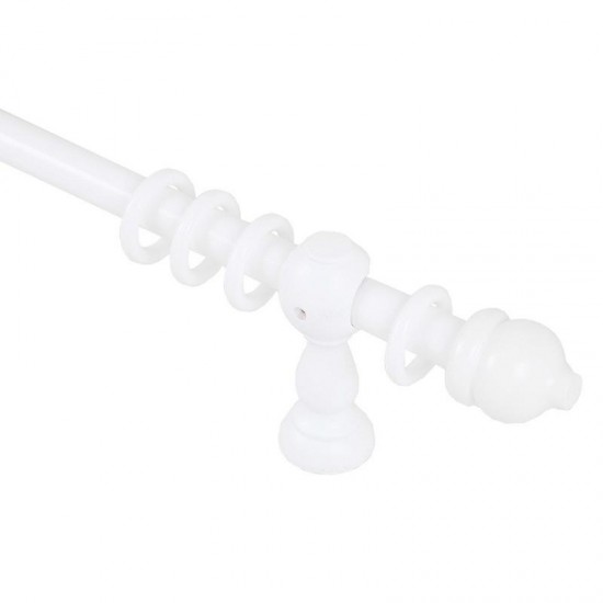 Ξύλινο Κουρτινόξυλο Απλό Φ23 Λευκό