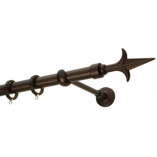 Κουρτινόξυλο Φ25 R0449 Αντικέ Σκουριά Κουρτινόξυλο Φ25 R0449 Αντικέ Σκουριά