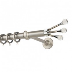 Κουρτινόξυλο Φ25 PR0433 Νίκελ ματ / Χρώμιο