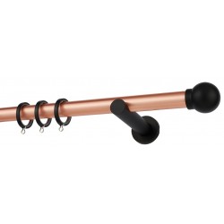 Κουρτινόξυλο Φ25 Α0058 Χαλκός Ματ / Μαύρο Κουρτινόξυλο Φ25 Α0058 Χαλκός Ματ / Μαύρο