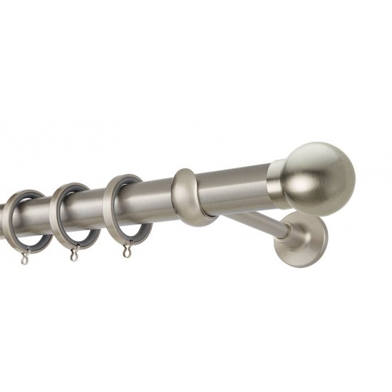 Κουρτινόξυλο Φ35 Ε0058 Νίκελ Ματ