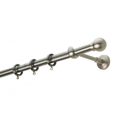 Κουρτινόξυλο Φ20 S0058 Νίκελ ματ