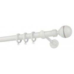 Κουρτινόξυλο Φ25 CP0079 Λευκό Γκρί