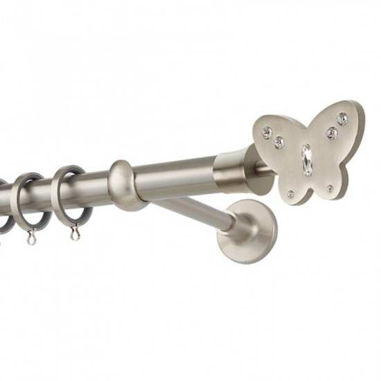 Κουρτινόξυλο Φ25 PR4052 Νίκελ ματ