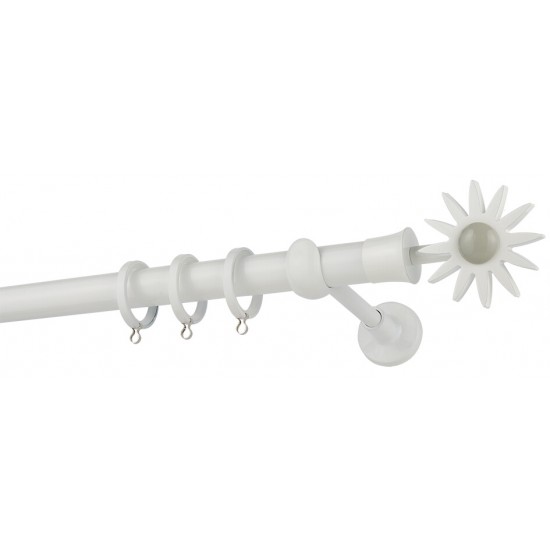 Κουρτινόξυλο Φ25 CP4054 Λευκό Γκρί