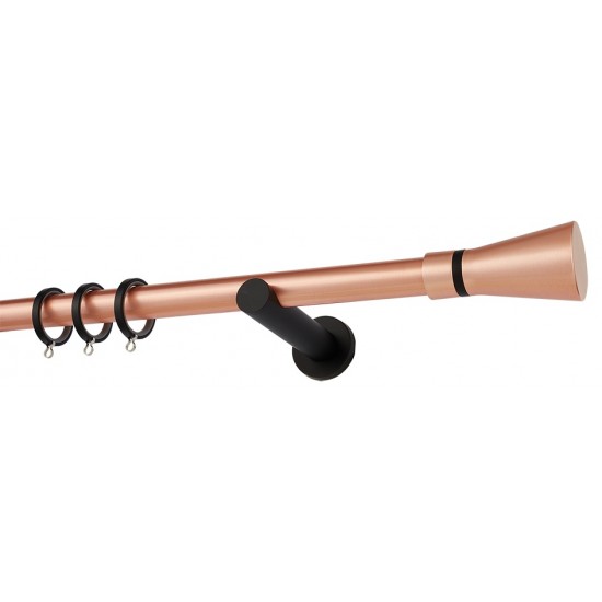 Κουρτινόξυλο Φ25 Α4110 Χαλκός Ματ / Μαύρο