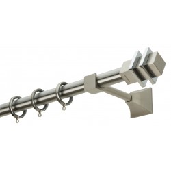 Κουρτινόξυλο Φ25 PR4124 Νίκελ ματ / Χρώμιο