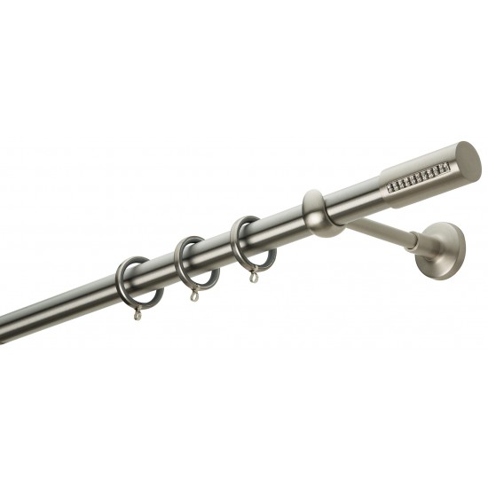 Κουρτινόξυλο Φ25 Ε4135 Νίκελ Ματ