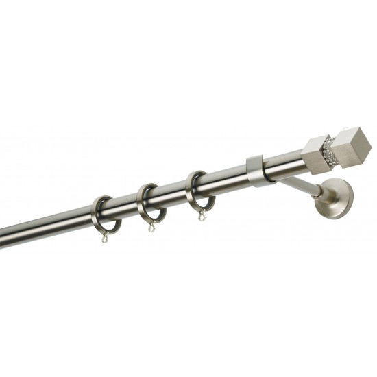 Κουρτινόξυλο Φ25 Ε4136 Νίκελ Ματ