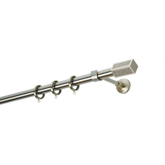 Κουρτινόξυλο Φ25 Ε4139 Νίκελ Ματ