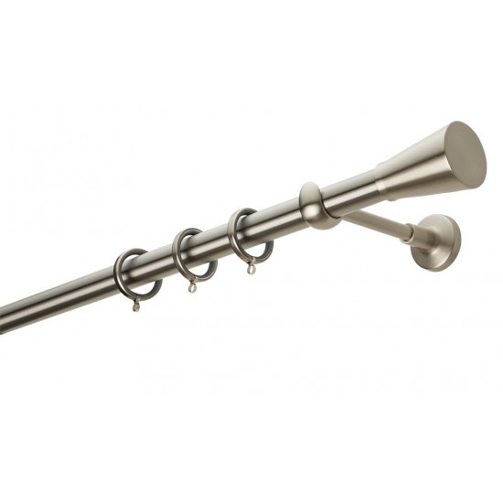 Κουρτινόξυλο Φ25 Ε4141 Νίκελ Ματ