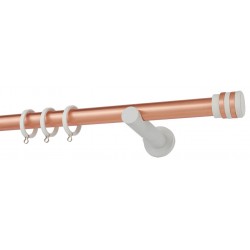 Κουρτινόξυλο Φ25 Α4143 Χαλκός Ματ / Λευκό Κουρτινόξυλο Φ25 Α4143 Χαλκός Ματ / Λευκό