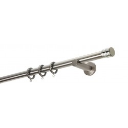 Κουρτινόξυλο Φ25 Α4143 Νίκελ Ματ