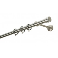 Κουρτινόξυλο Φ25 Ε4143 Νίκελ Ματ / Χρώμιο