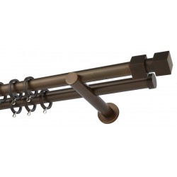 Διπλό Κουρτινόξυλο Φ25 Α4144 Μπρονζέ Ματ