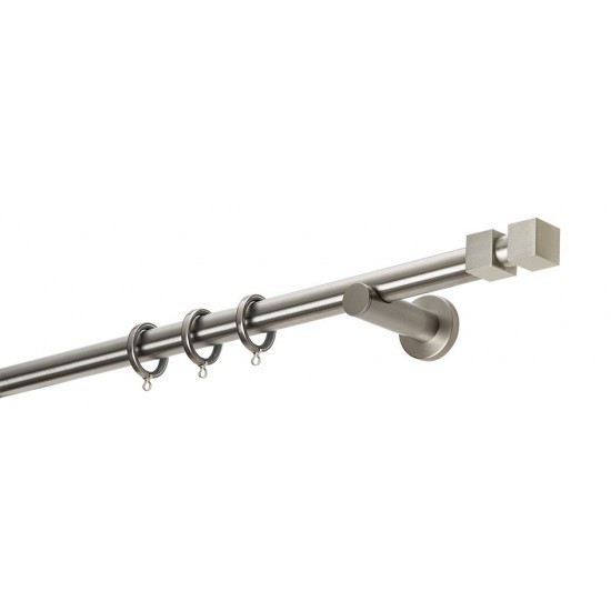 Κουρτινόξυλο Φ25 Α4144 Νίκελ Ματ