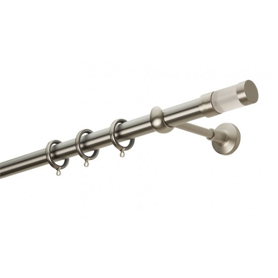 Κουρτινόξυλο Φ25 Ε4145 Νίκελ Ματ