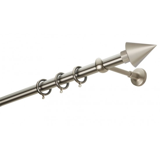 Κουρτινόξυλο Φ25 Ε4146 Νίκελ Ματ