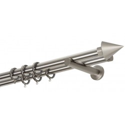 Διπλό Κουρτινόξυλο Φ25 Α4146 Νίκελ Ματ