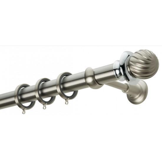 Κουρτινόξυλο Φ35 CL0423 Νίκελ ματ / Χρώμιο