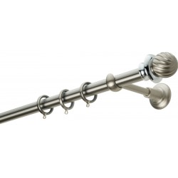 Κουρτινόξυλο Φ25 CL0423 Νίκελ ματ / Χρώμιο