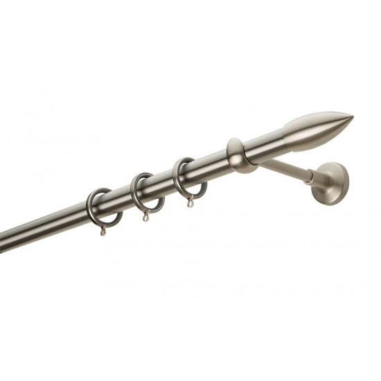 Κουρτινόξυλο Φ25 Ε0430 Νίκελ Ματ