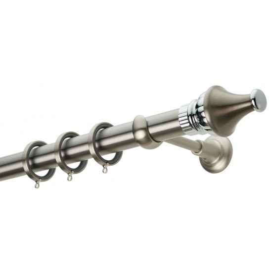 Κουρτινόξυλο Φ35 CL0432 Νίκελ ματ / Χρώμιο