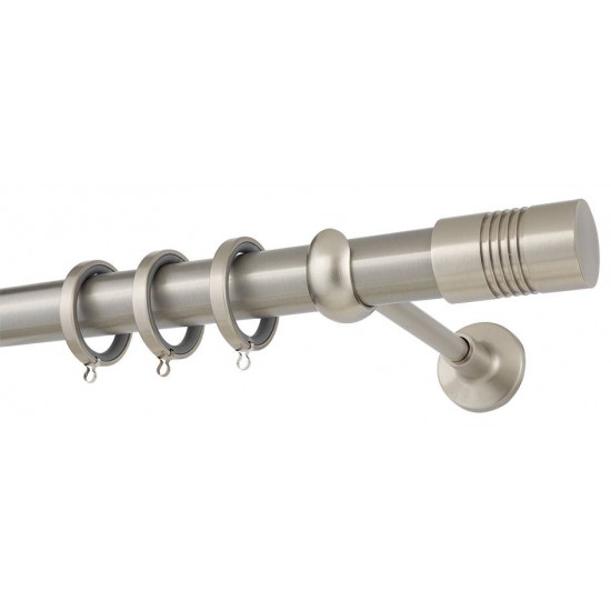 Κουρτινόξυλο Φ35 Ε0435 Νίκελ Ματ