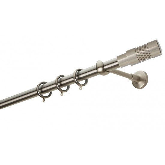 Κουρτινόξυλο Φ25 Ε0436 Νίκελ Ματ