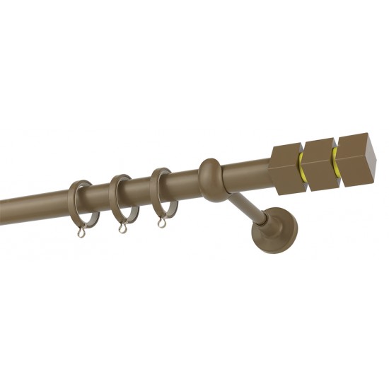 Κουρτινόξυλο Φ25 CP0473 Καφέ Ελιάς/Λεμονί