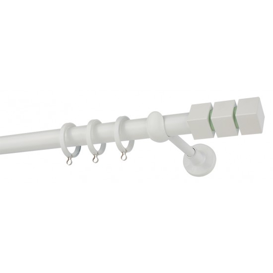 Κουρτινόξυλο Φ25 CP0473 Λευκό Φυστικί