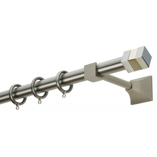 Κουρτινόξυλο Φ25 PR0474 Νίκελ ματ / Χρώμιο