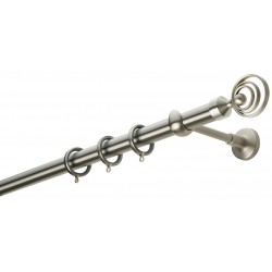 Κουρτινόξυλο Φ25 Ε0480 Νίκελ Ματ