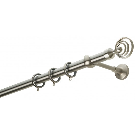 Κουρτινόξυλο Φ25 Ε0480 Νίκελ Ματ