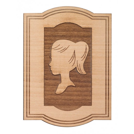 Ένδειξη WC ξύλινη 450