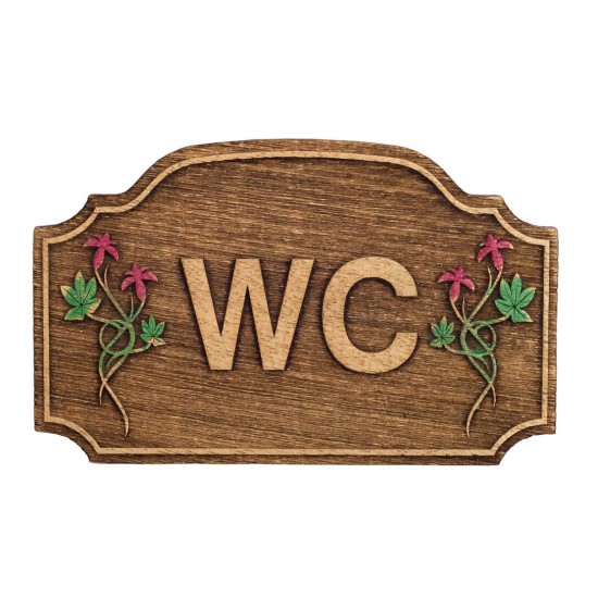 Ένδειξη WC ξύλινη 453