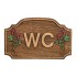 Ένδειξη WC ξύλινη 453