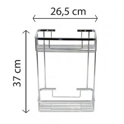 Σπογγοθήκη-Ραφιέρα μπάνιου ίσια διπλή 6584