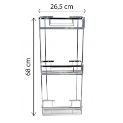 Σπογγοθήκη-Ραφιέρα μπάνιου ίσια τριπλη 6587