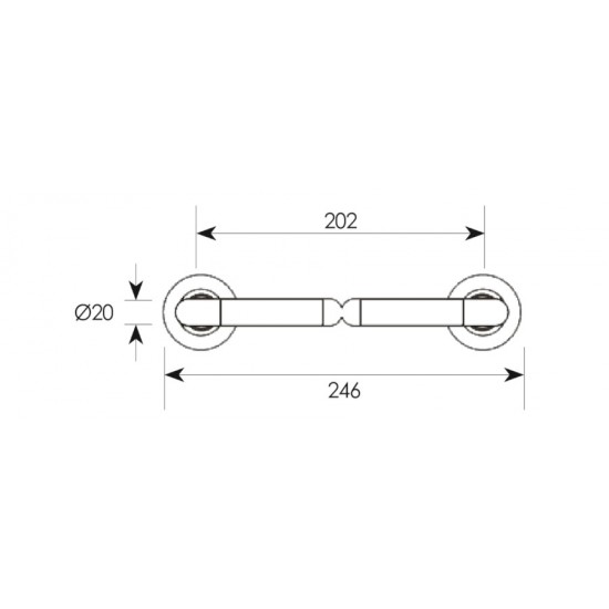 Λαβή εξώπορτας 2151 Μπρονζέ/Όρο