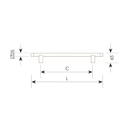 Λαβή εξώπορτας 369 Μαύρο (7 διαστάσεων)