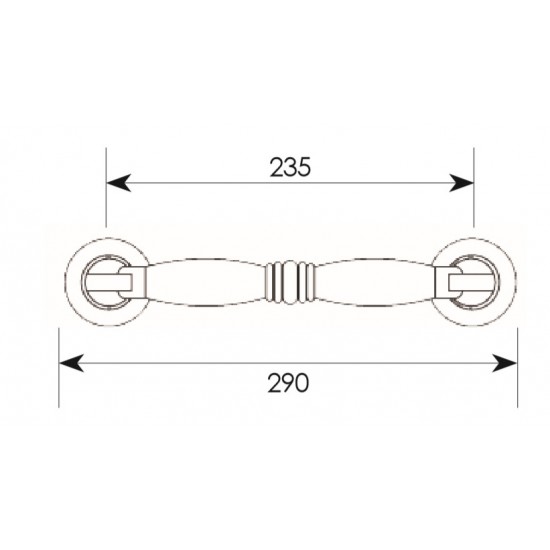 Λαβή εξώπορτας 172 Νίκελ Ματ/Χρώμιο Λαβή εξώπορτας 172 Νίκελ Ματ/Χρώμιο