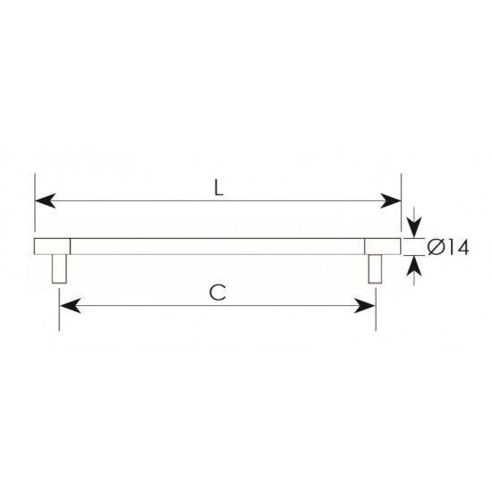 Λαβή Επίπλων 28 Όρο Ματ/Όρο (6 διαστάσεων)
